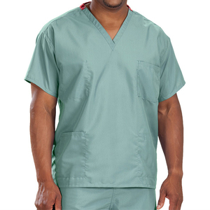 For Walmart Unisex V-Neck Nurse Uniform Set Reversible <b>Scrubs</b> <b>Top</b> for Healthcare Professionals Work Wear in Medical - Product Image 2