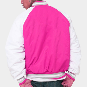 2025 Crew Neck Full Button Varsity Jacket Nylon Custom Patch Embroidery logo Oversized Letterman Jacket for Factory - Product Image 3