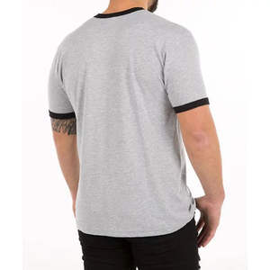 T-shirt de sport à col rond en coton 100% personnalisé avec logo imprimé, à la mode, pour hommes, décontracté, à manches courtes, pour l'extérieur - Product Image 3