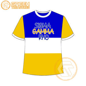 Venta al por mayor Sigma Gamma Rho mujeres camiseta hermandad ropa algodón Jersey alta calidad transpirable camiseta mujeres ropa griega - Product Image 1
