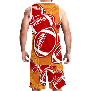 Conjunto de Camiseta sin Mangas y Pantalones Cortos Deportivos para Hombre, Sublimación Personalizada al por Mayor, Ropa Deportiva Transpirable de Poliéster, Uniforme de Equipo OEM - Product Image 3