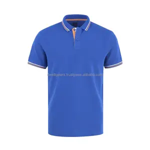 Camiseta personalizada de design de logotipo, camiseta esportiva de trabalho e equipe de golfe para homens, camiseta polo personalizada multicolorida