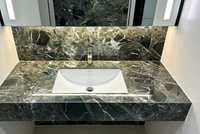 Dalles de marbre vert Levanto pour revêtements muraux intérieurs de luxe, comptoirs de cuisine et meubles de salle de bain