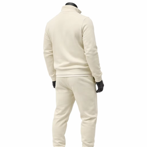 Conjunto Deportivo para Hombre, Sudadera con Cierre de Media Cremallera y Pantalones, Manga Larga, Color Sólido, Poliéster, Corte Regular, Informal, Transpirable, para Otoño - Product Image 3