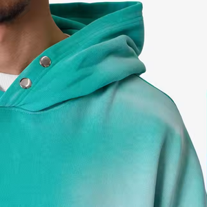 Sweat-shirts à capuche en coton 100% personnalisés pour homme, hiver, délavé à l'acide, super lourd, coupe régulière, solide - Product Image 2