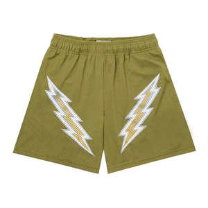 Short en maille de style forêt personnalisable pour homme Style de rue avec service OEM et logo de sublimation - Product Image 5