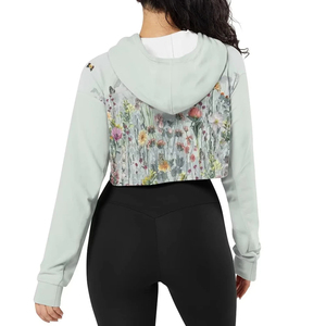 Nueva moda Top Trending Mujeres Sublimación Crop Top Sudadera con capucha Material duradero transpirable Sublimación Sudadera con los mejores diseños - Product Image 2