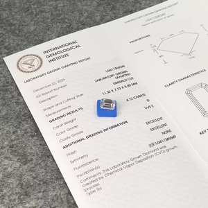 Diamantes de Corte Esmeralda Cultivados en Laboratorio D'vins Jewels de la India, Certificados por IGI, Tamaños de 0.5ct a 6ct para la Fabricación de Joyas - Product Image 3