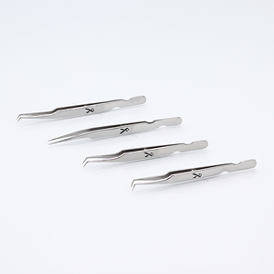 Pince à cils incurvée quantité minimale de commande basse conception personnalisée pince à épiler extension de cils pince à épiler confortable faux cils - Product Image 4