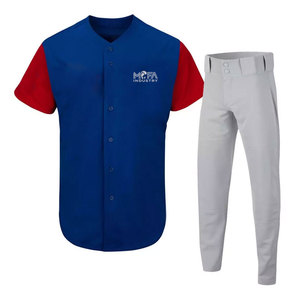 Conjunto de uniforme de béisbol y softbol transpirable de alta calidad unisex, ropa de equipo personalizable para adultos a la venta. - Product Image 1