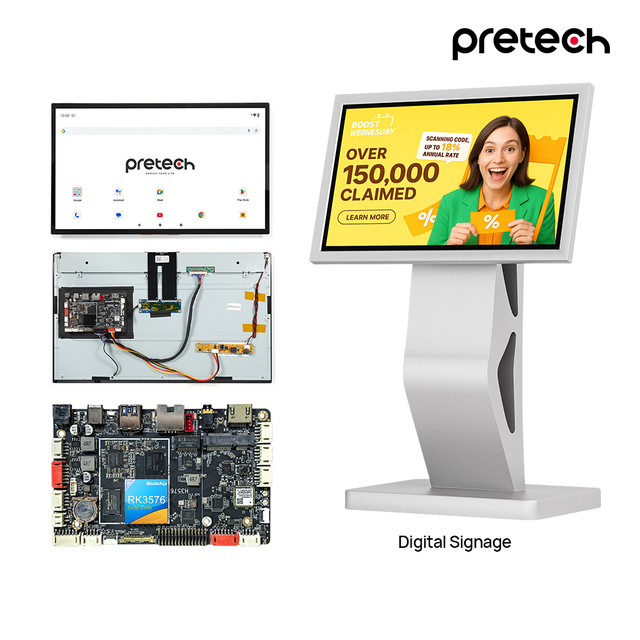 RK3576 SBC Open Frame HMI 21.5 Inch Touch Screen Industrial Display AI 6TOPS Android Embedded System