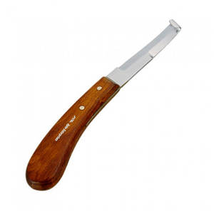 Couteau à sabots en acier inoxydable, lame réutilisable à double tranchant, conception pour droitier, pour un usage professionnel par les maréchaux, offrant une coupe précise et propre - Product Image 2