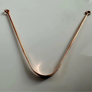 100% pure copper tongue cleaner for oral hygiene Copper tongue scraper for fresh breath Ayurvedic oral care copper - Product Image 3