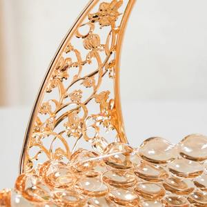 Panier en verre élégant, bols décoratifs, présentoir de table élégant pour fruits et réceptions, fabriqué à la main en Inde - Product Image 4