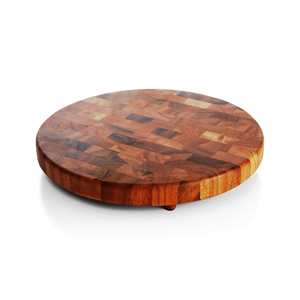 UNIQUE Round <b>Chopping</b> Board Serving Cutting Board Customized Wholesale White & Brown <b>Chopping</b> <b>Blocks</b> Made in India - Product Image 1