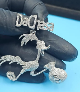 จี้เพชรโมอิส925จี้เงินสเตอร์ลิงสร้อยคอจี้เพชรเครื่องทดสอบเพชรแบบผ่านเครื่องเพชร - Product Image 4