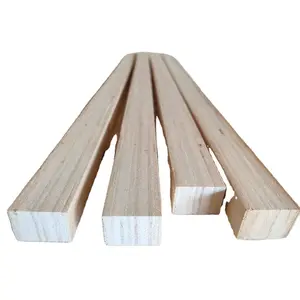 Precio barato de madera maciza LVL vigas de madera para construcción de vigas de madera laminada para techos
