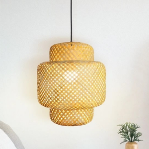 Abat-jour en rotin tressé écologique à prix d'usine, fait main, style asiatique, décoration intérieure, couvre-lampe, personnalisable, ODM, Vietnam - Product Image 6