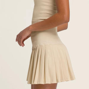 Nouvelle jupe de sport décontractée pour femme, coupe trapèze, taille classique, longueur mini, respirante, écologique, unie, collection automne 2026 - Product Image 2