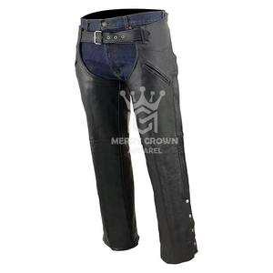 2025 New Design Hommes Chaps En Cuir Fabriqué En Usine Chaps En Cuir En Cuir De Couleur Unie Chaps Fabricant - Product Image 4