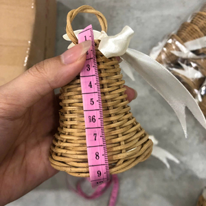 Hermosa campana de Navidad de ratán de Vietnam para regalos Decoraciones para el hogar y la Oficina - Product Image 1