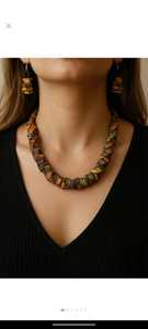 Ensemble de collier ras-de-cou de mariée de luxe, écologique, fait main, en résine - Product Image 2