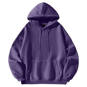 Unisex 100% Cotton Men's Hoodie Custom Logo High Quality 330g Fleece Hooded Collar Solid Pattern Anti-Wrinkle Quick Dry Regular - Product Image 6