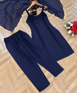 นวมคลุมหน้าสไตล์อินเดียปากีสถานพร้อมทําชุดผ้าฝ้ายผู้หญิงเย็บชุดผู้หญิงที่สง่างาม - Product Image 3