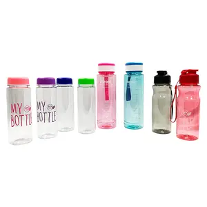 bulk souvenir gifts reusable custom logo sport drink PET plastic water bottle