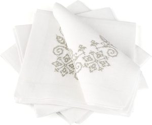 Serviettes en tissu de broderie serviettes de table lavables douces réutilisables pour la Table à manger OEM de dîner de famille de fête de mariage - Product Image 1