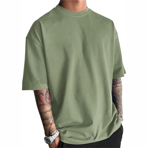 Recién diseñado, última moda para hombres, peso pesado, 100% algodón, ropa deportiva, ajuste holgado, transpirable, 260g, su propio logotipo, camisetas HARK - Product Image 6