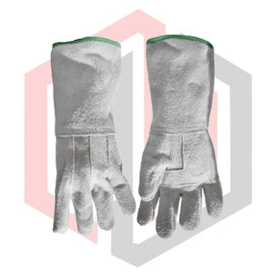 Gants de soudage en cuir lisse à manches courtes, résistants à la chaleur, au feu, antistatiques, pour Mig Tig Stick Forge BBQ, résistants aux déchirures, 11 oz tricotés - Product Image 5