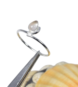 Quartz Rose naturel filles mode bague en pierres précieuses à la main en argent Sterling massif 925 bague pour femmes et cadeaux bijoux estampillés - Product Image 1