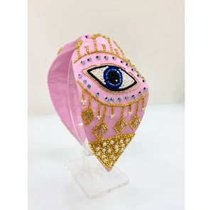 Diadema con cuentas de semillas de estilo bohemio con acentos coloridos, ideal para mejorar trajes en festivales, bodas y reuniones informales - Product Image 3