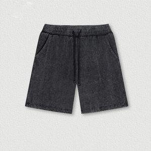 Short en coton de sport d'été pour hommes, personnalisé OEM, lavage à l'acide, esthétique décontracté, plage, course, jogging, streetwear, coupe régulière, sport - Product Image 4