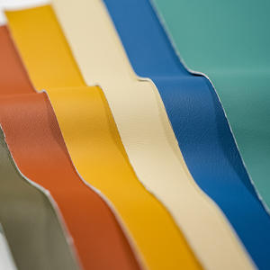 Bangladesh personalizado ecológico 0,9mm PU plano Faux cuero antienvejecimiento <span class=keywords><strong>Bluey</strong></span> Lychee patrón Floral para sofá y bolso - Product Image 2