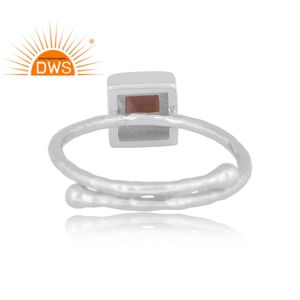 Latest Design Fine Sterling Silver Natural Smoky Quartz Gemstone <b>Adjustable</b> <b>Ring</b> Jewelry For Women Gift For Her - Product Image 4