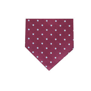 เนคไทลายจุดคลาสสิกสำหรับผู้ชาย สีแดง ลายแจ็คการ์ด พิมพ์โลโก้ได้ตามต้องการ สไตล์ลำลองถึงเป็นทางการและงานปาร์ตี้ ขนาดปกติ ผลิตจากโพลีเอสเตอร์ บรรจุกล่องของขวัญ - Product Image 3
