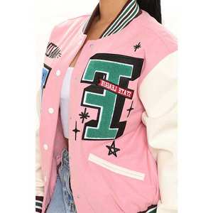 Chaqueta Varsity Acolchada de Moda, Unisex, para Invierno, Estilo Bomber, con Letras, Modelo 2025 - Product Image 3