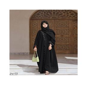 Abaya con Hijab negro para decoración, nuevo diseñador, antiguo, la mejor calidad, venta al por mayor - Product Image 4