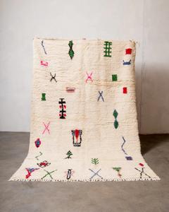 Alfombra grande para sala de estar, alfombra pequeña vintage marroquí Beni Ourain tejida a mano, alfombra para suelo con acento de lana, venta - Product Image 2