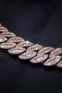 Collier chaîne cubaine en moissanite glacée de luxe plaqué rhodium Bijoux hip-hop orthodoxes Cadeau de fête - Product Image 4