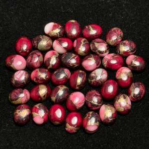 พลอยเทอร์ควอยซ์สีแดงควายธรรมชาติ Kingman7X9สามารถปรับแต่งได้7X9MM รูปวงรีสำหรับทำเครื่องประดับ - Product Image 2