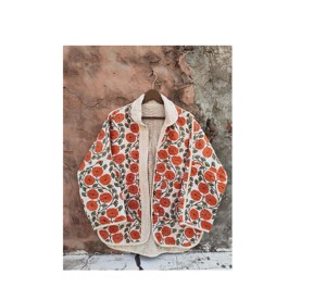 Nouvelle veste en coton à imprimé floral, veste légère faite à la main, veste de fête, cadeau d'extérieur élégant et confortable pour elle - Product Image 5