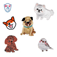 Écussons de broderie personnalisés Badges drôles d'animaux Autocollant brodé fer sur appliques