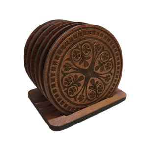 Wholesale <b>Wood</b> Coasters <b>Slices</b> Natural Wooden coaster Custom logo Round Wooden Coasters Available in Custom Shape and Size - Product Image 1