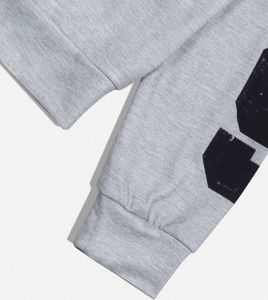 Chándal con estampado DTG para hombre, Sudadera con capucha con estampado de letras personalizadas, pantalones acampanados, ropa de calle informal - Product Image 3