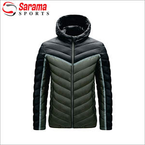 Otoño Invierno chaqueta de talla grande para hombre logotipo personalizable nuevo a prueba de viento algodón cálido cuello alto cierre de cremallera impermeable - Product Image 1