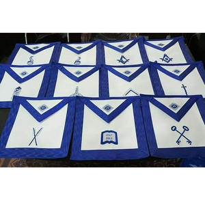 BORDADO A MANO MASONIC WORTHY PATRON MATRON DELANTAL MEJOR CALIDAD MASONIC BLUE LODGE OFICIAL JUNIOR WARDEN NUEVA CALIDAD Fabricación - Product Image 3
