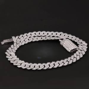 Collier chaîne à maillons vintage en argent 925 certifié IGI avec diamant moissanite VVS, cadeau de fête unisexe - Product Image 5